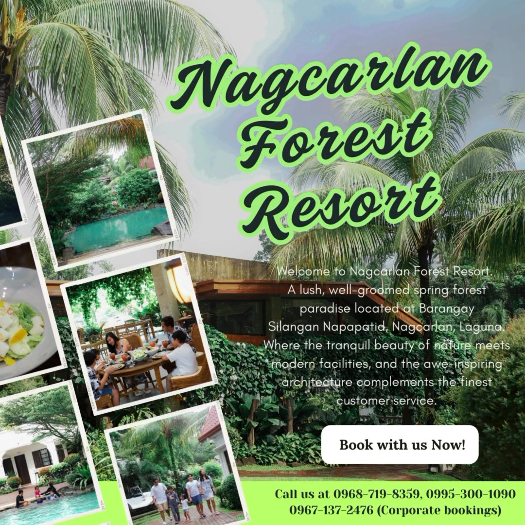 Welcome to Nagcarlan Forest Resort. 🍃 A lush, well-groomed spring ...