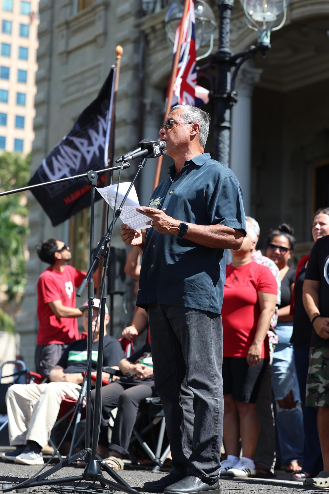 Today, Native Hawaiian organizations stood together at ʻIolani Palace ...