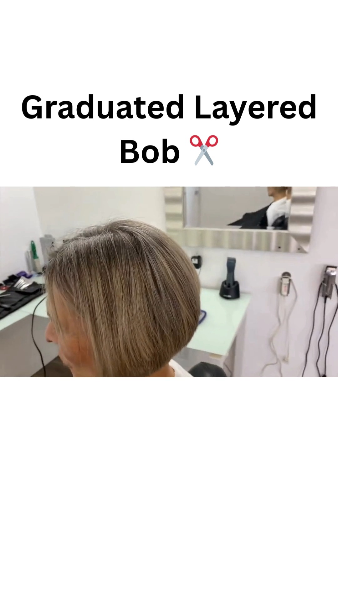Cutting a graduated, layered bob step by step ️ Perfect for maximum ...