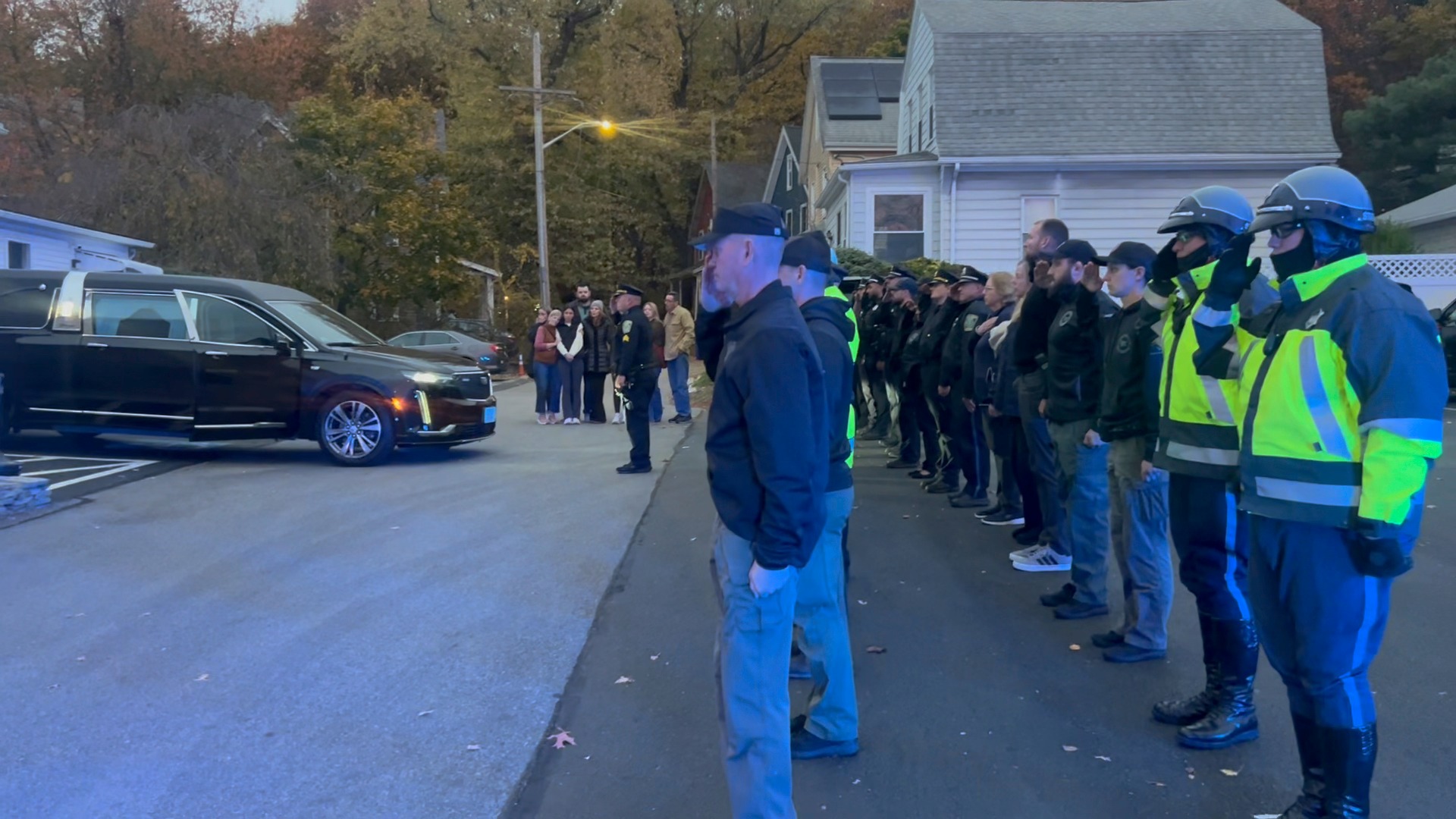 Tonight, officers came together to salute and pay their respects to ...