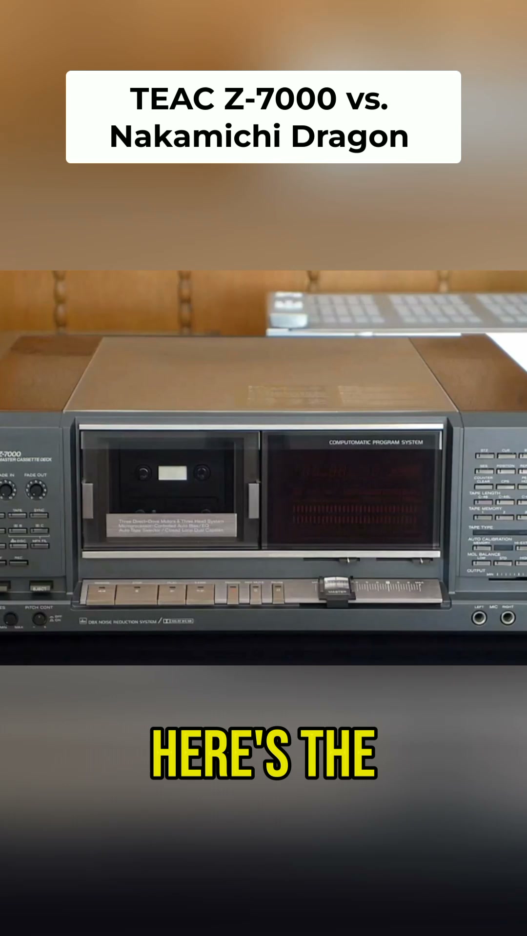 The 1982 TEAC Z-7000 flagship cassette deck achieves a stunning