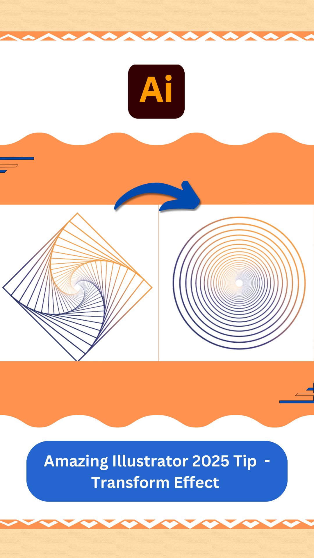 Amazing Illustrator 2025 Tip - Transform Effect . Follow : Vipul ...