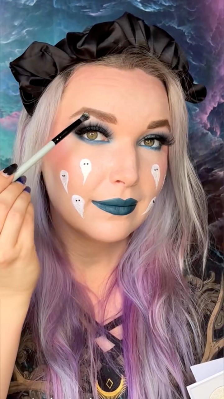 Halloween Makeup Inspo: Cute Ghosts!👻 #halloweenmakeuptutorial # ...
