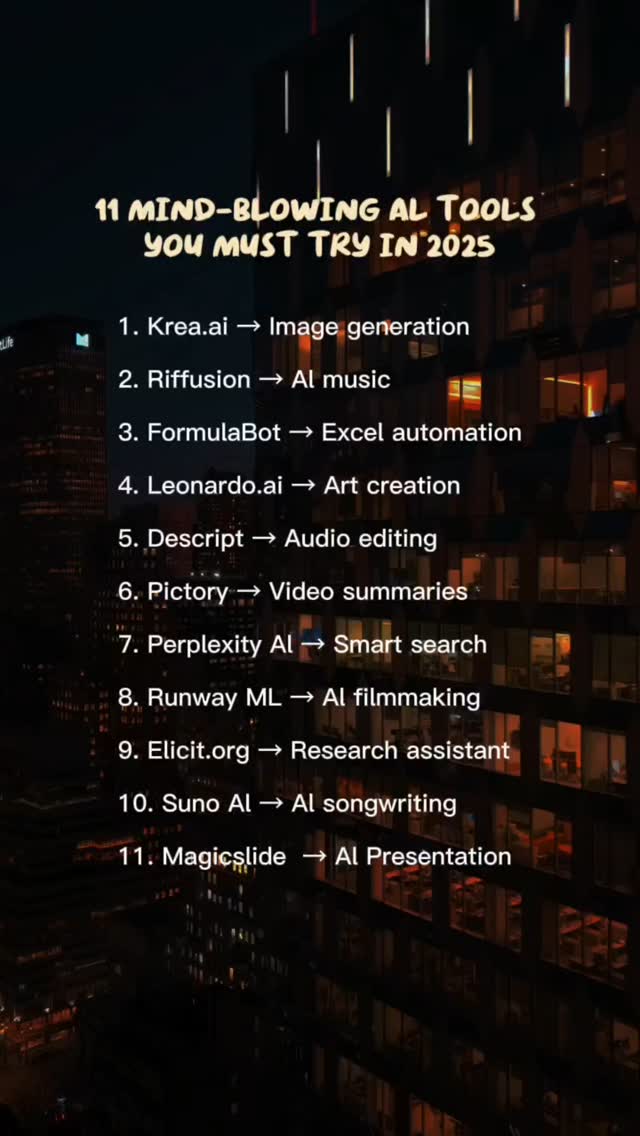 11 mind blowing ai tools you must Try in 2025 #aitoolsyouneed # ...