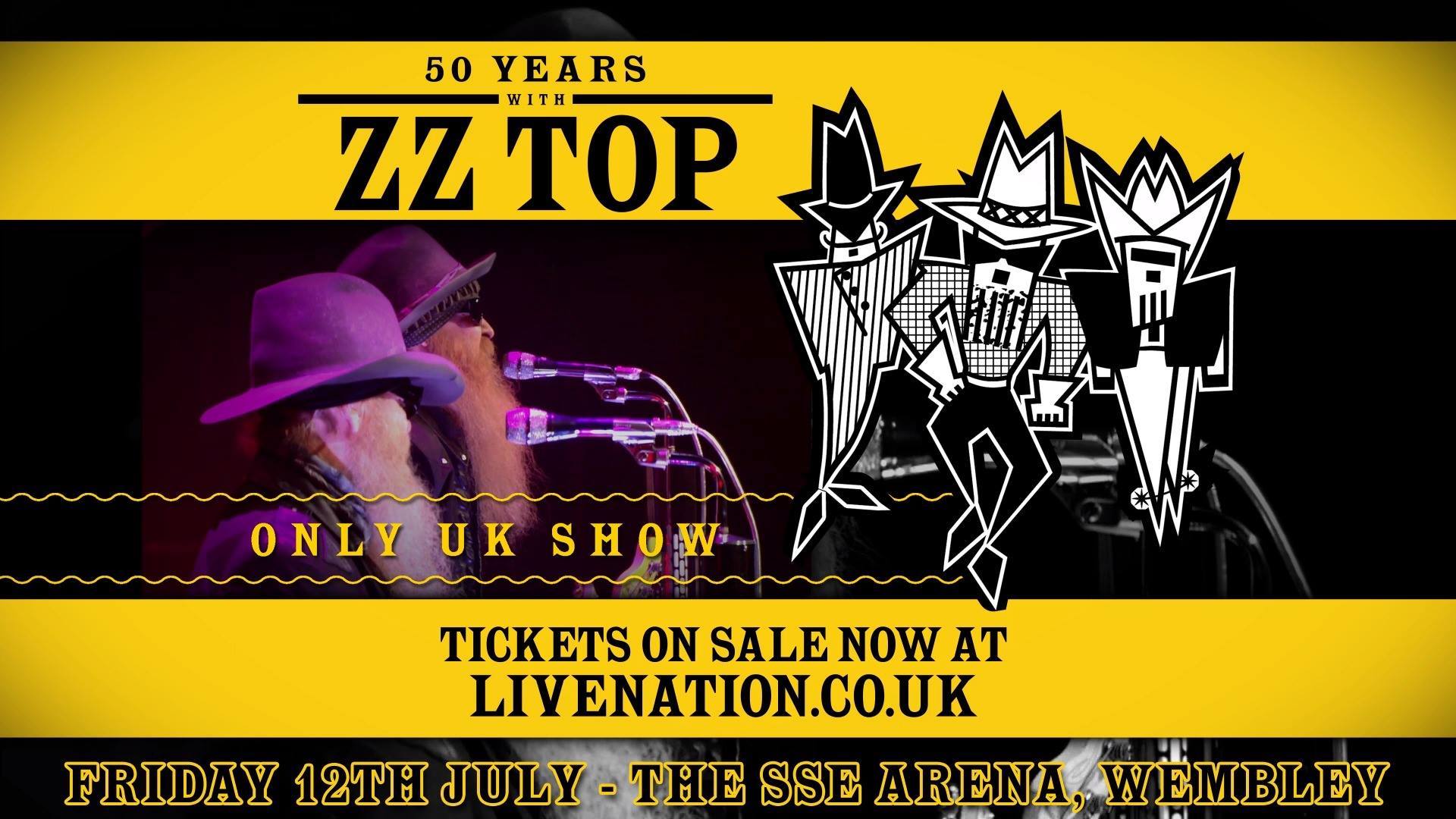 ZZ Top will take The SSE Arena, Wembley by storm on Friday 12th