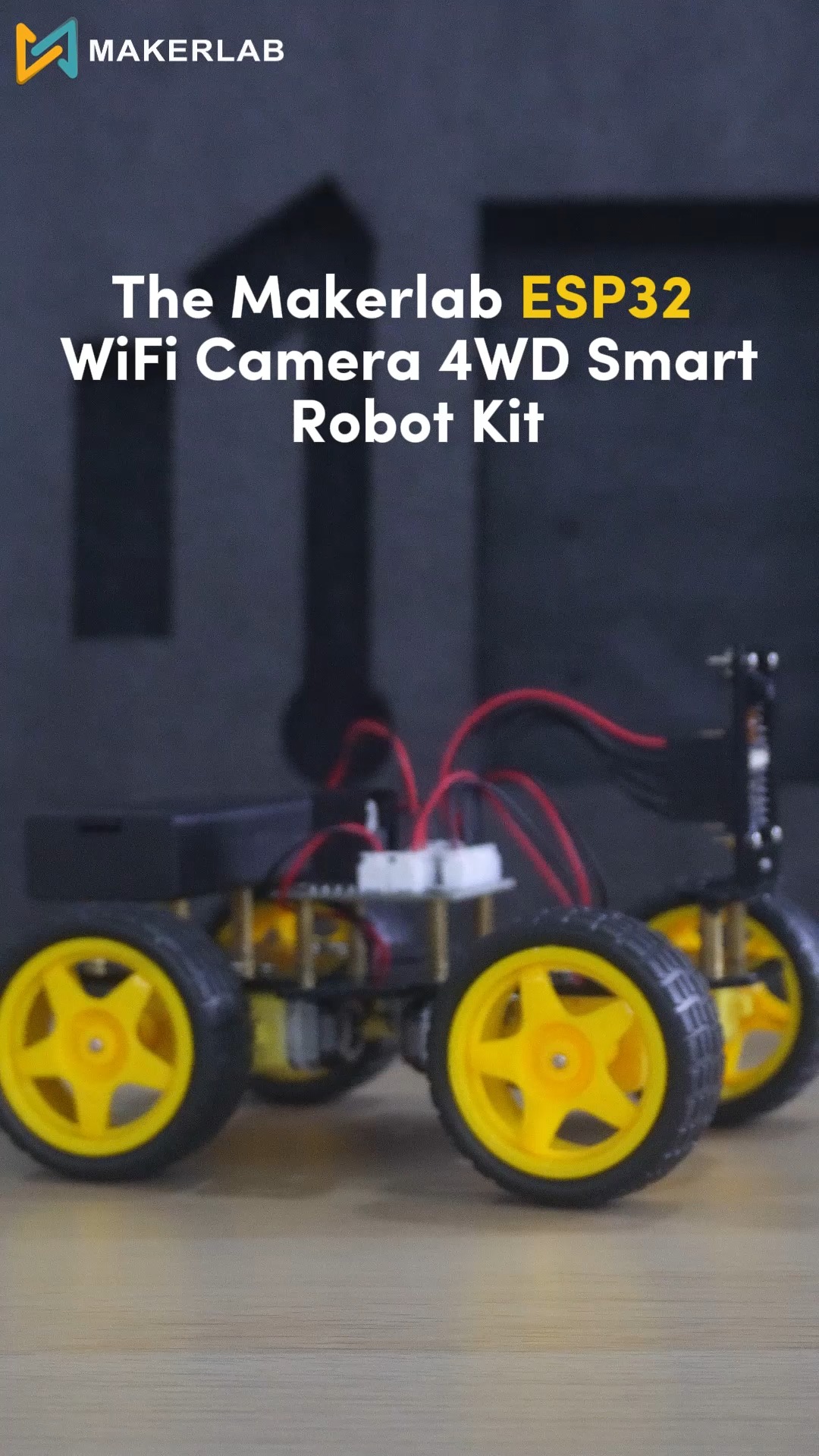 Smart, sleek, and fully automated! 🚗💡 Meet our Makerlab ESP32 Cam 4WD ...
