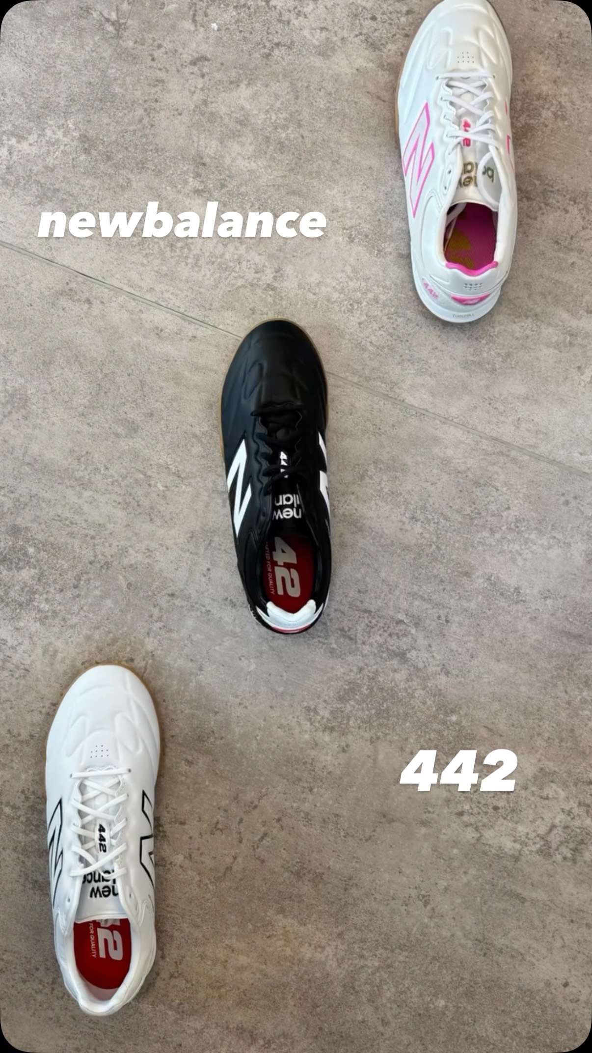 New Balance】 《442 Elite IN V3》 COLOR : WHITE/PINK SIZE : 22.5cm 