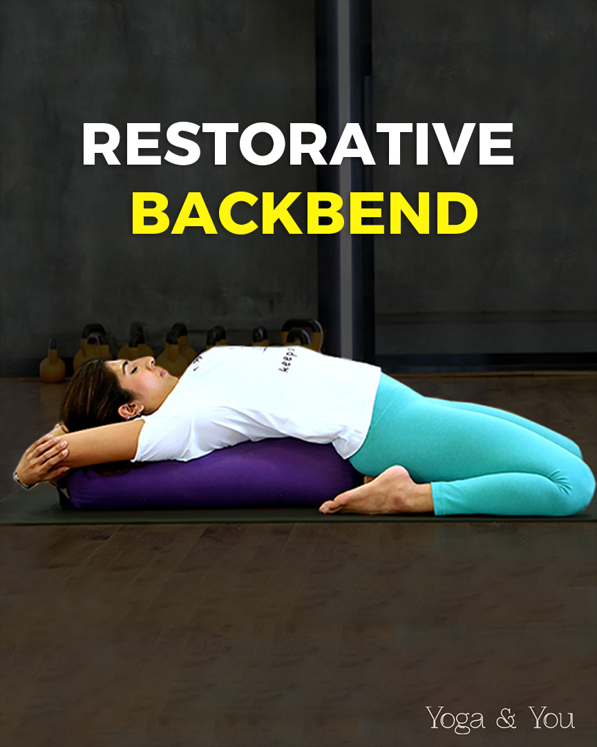 Restorative Backbend | Restorative Yoga With Props | Supported Bridge ...
