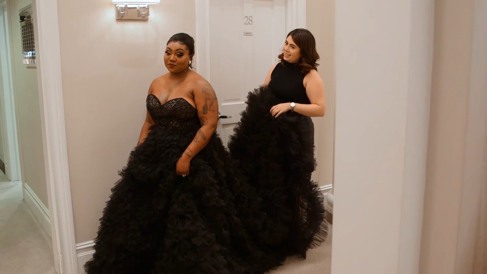 black corset dresses for prom Nox Anabel S1518 Size 0 Long Fitted Satin Dress Lace Formal Gown Slit Scoop neck and beautiful lace ruffles Rust Brown Pants - Size:34/34 hbash