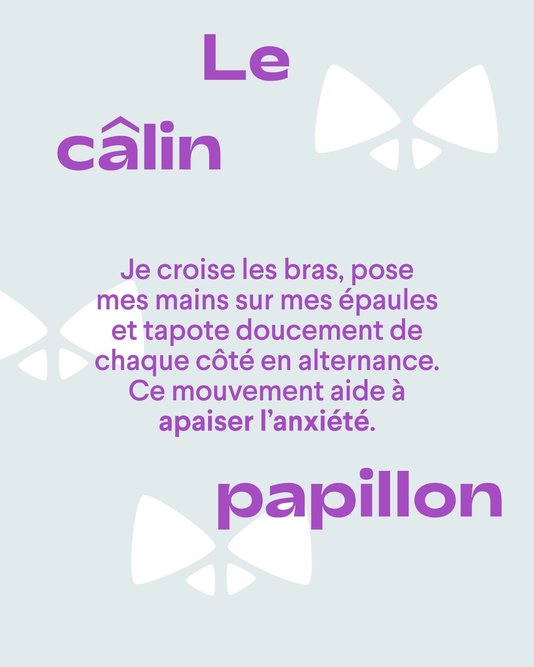 Le câlin papillon est une technique simple, rapide et apaisante ...