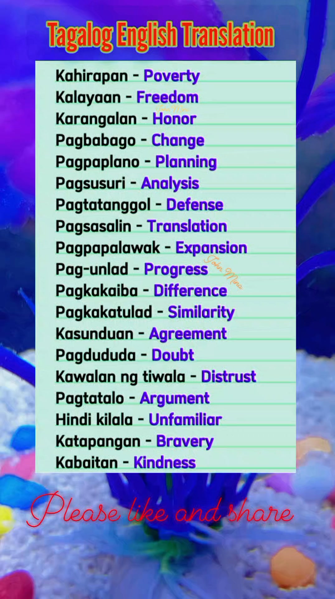 english to tagalog