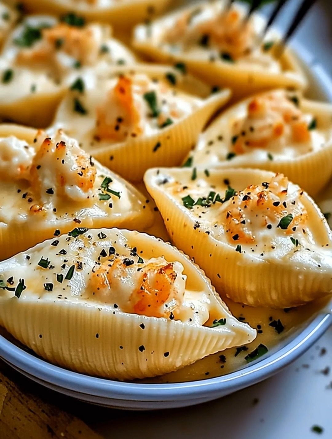 Creamy Shrimp Stuffed Pasta Shells 🦐🍝 Rich, easy family dinner with ...