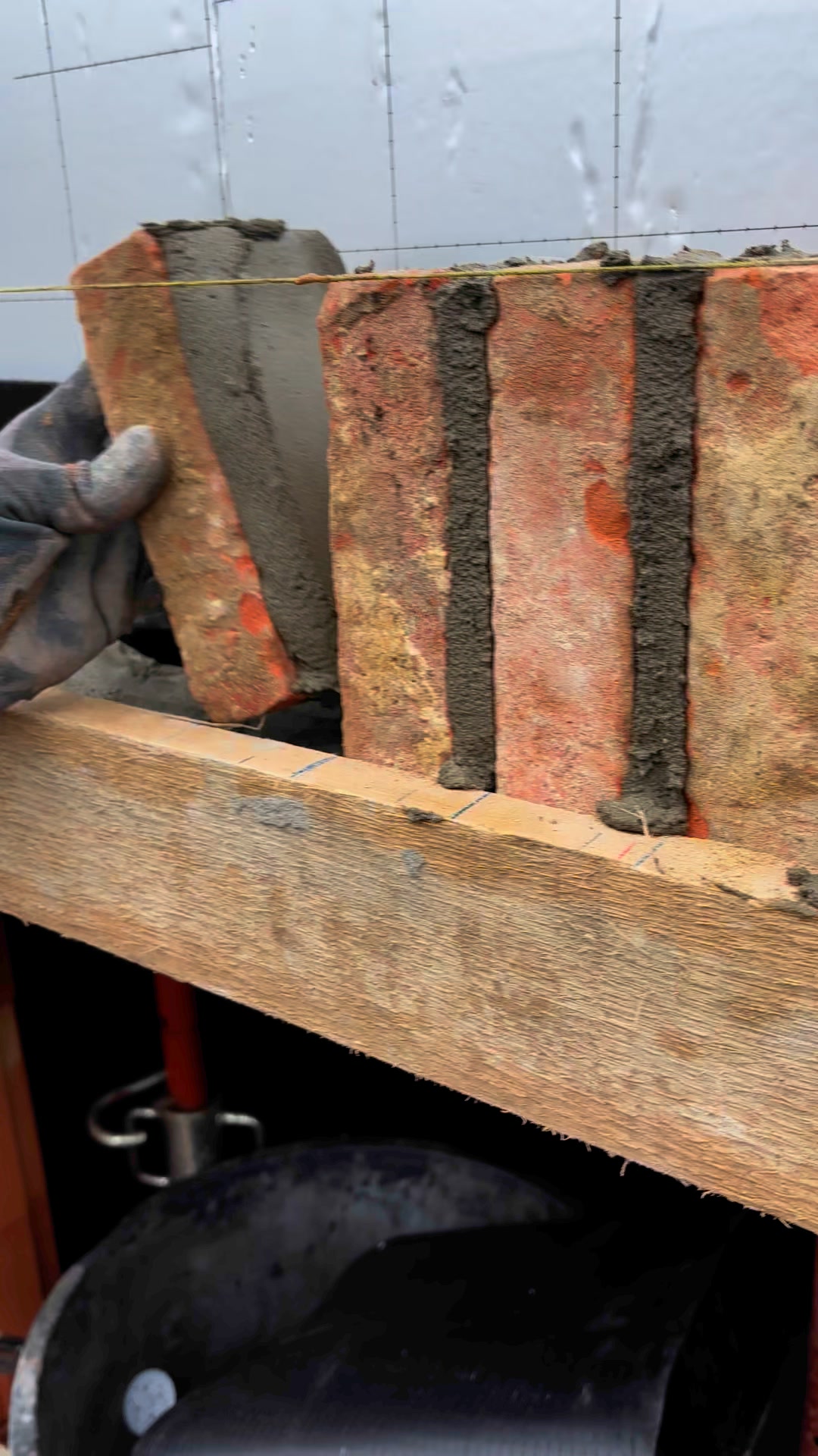 Soldier course with old reclaimed bricks #asmr #satisfying #fyp # ...