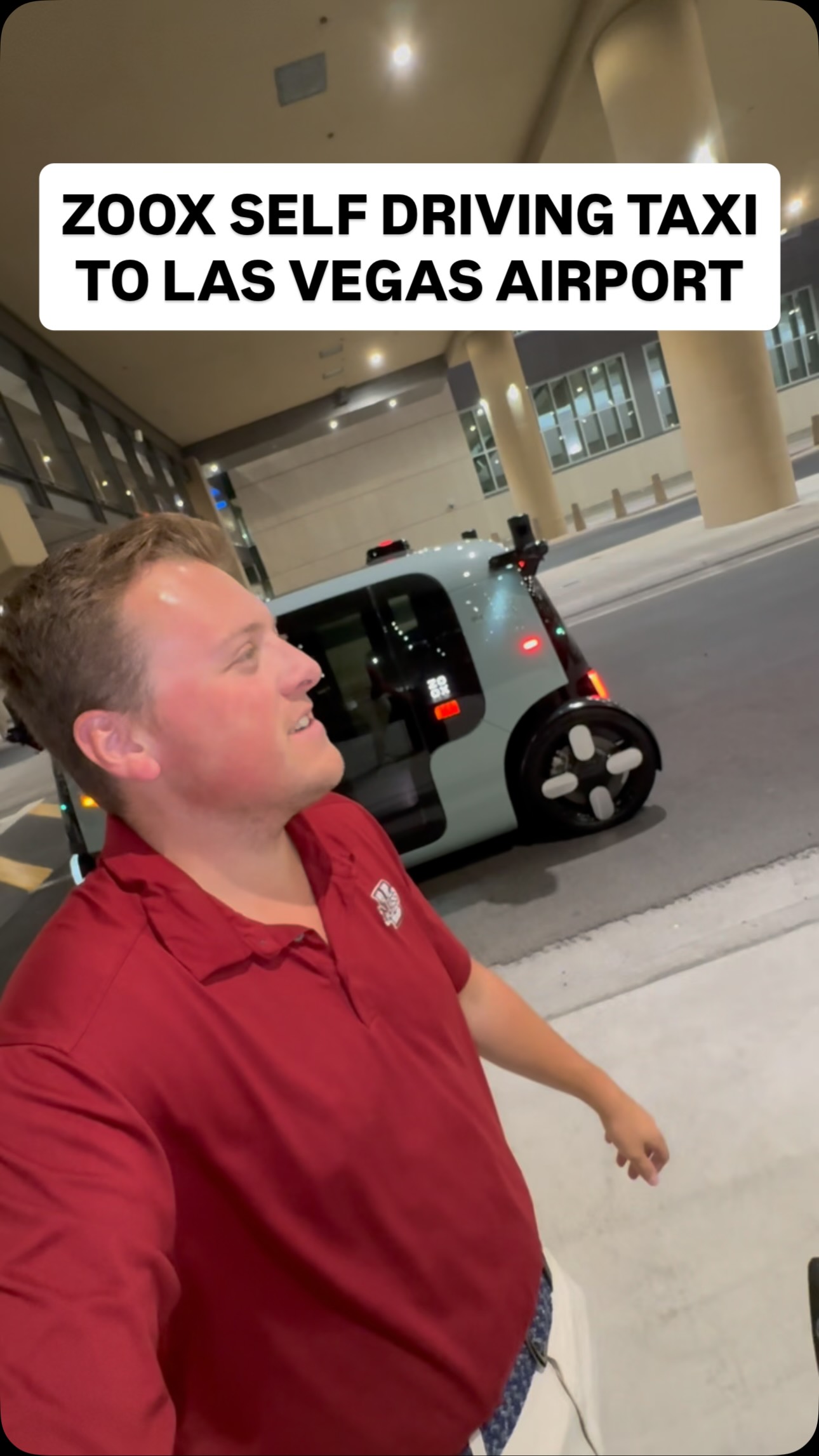 ベルエアタクシー Taking Zoox self driving taxi to Las Vegas airport! One of the