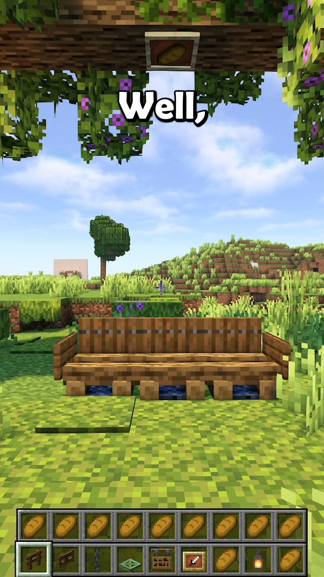 ⛏️ Minecraft Hanging Bench Idea 💬 Rate this Minecraft Build (1-10) Like ...