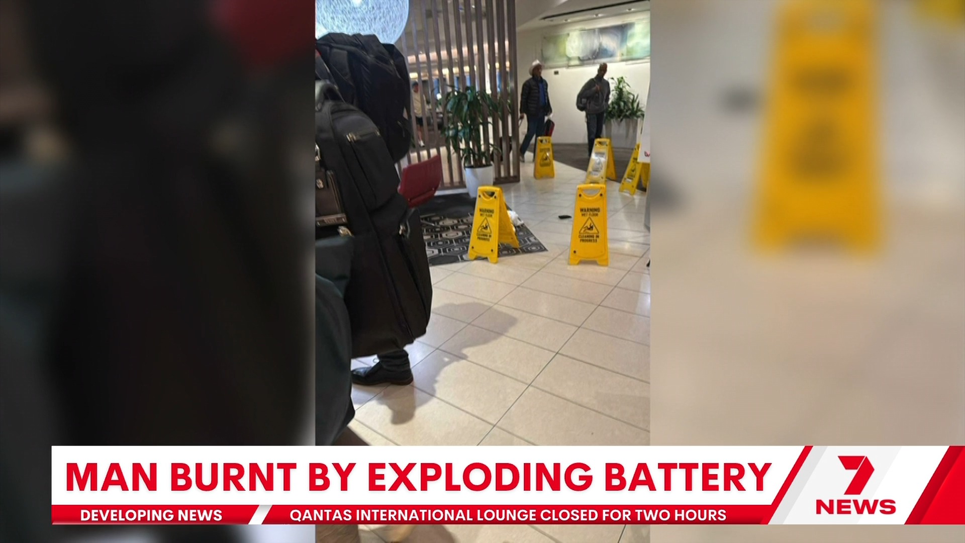 A power bank exploded in a man's pocket inside the Qantas International ...