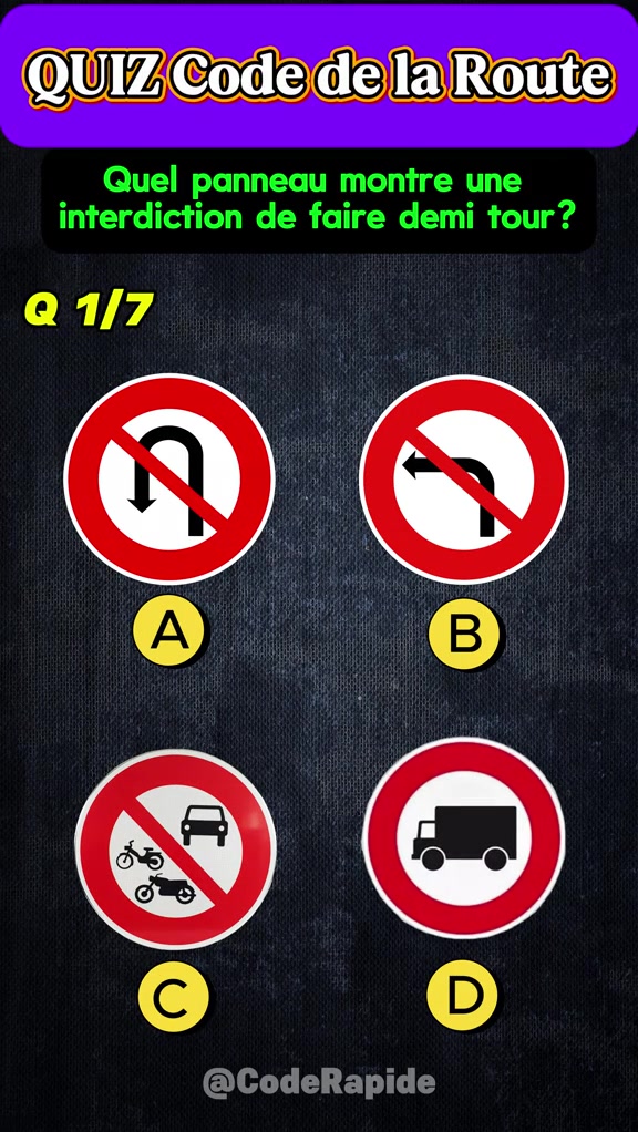 QUIZ sur le Code de la Route 🚦🔥 Apprends le Code de la Route en toute ...