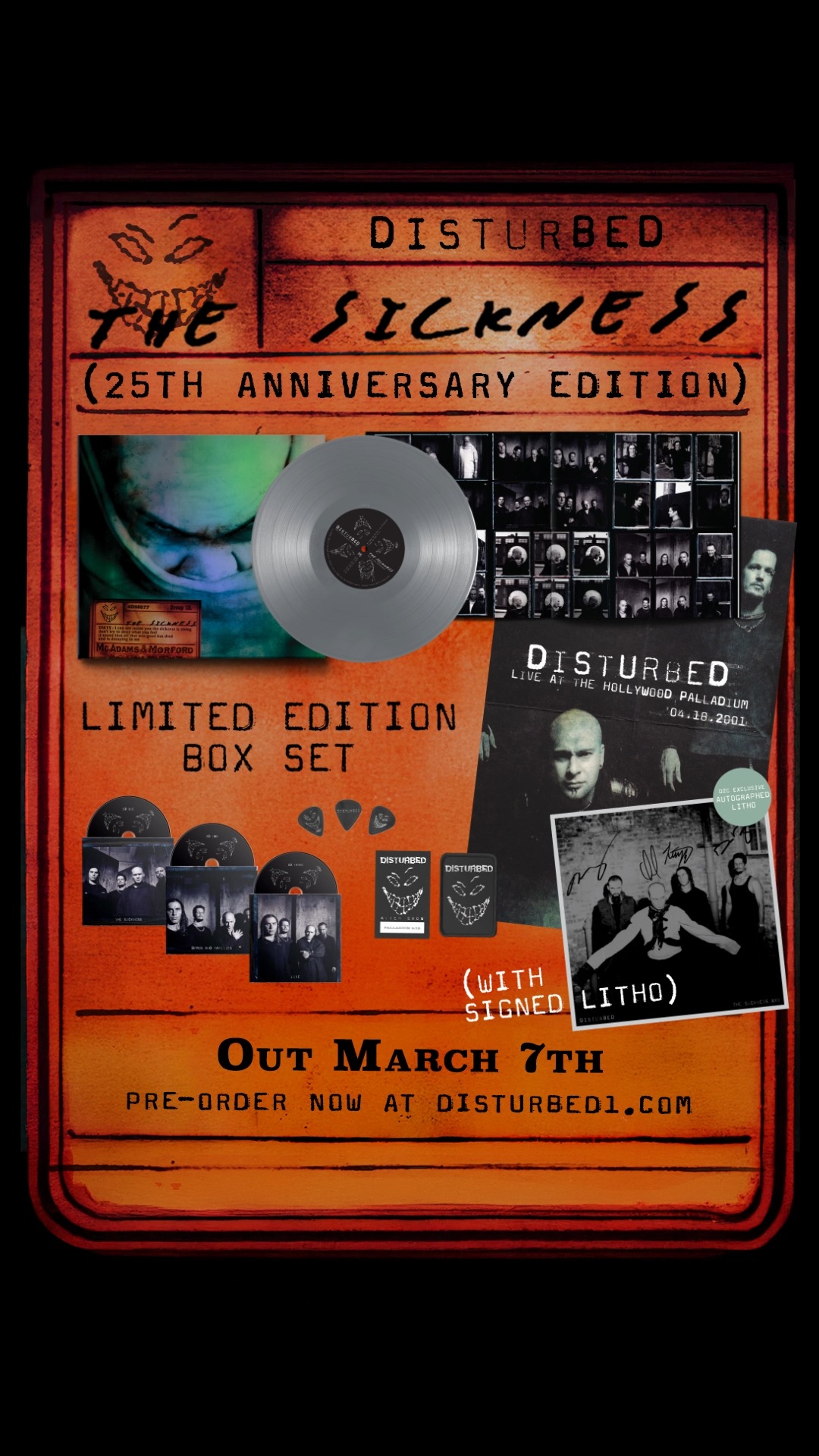 Disturbed sickness 25th anniversary edition vinyl