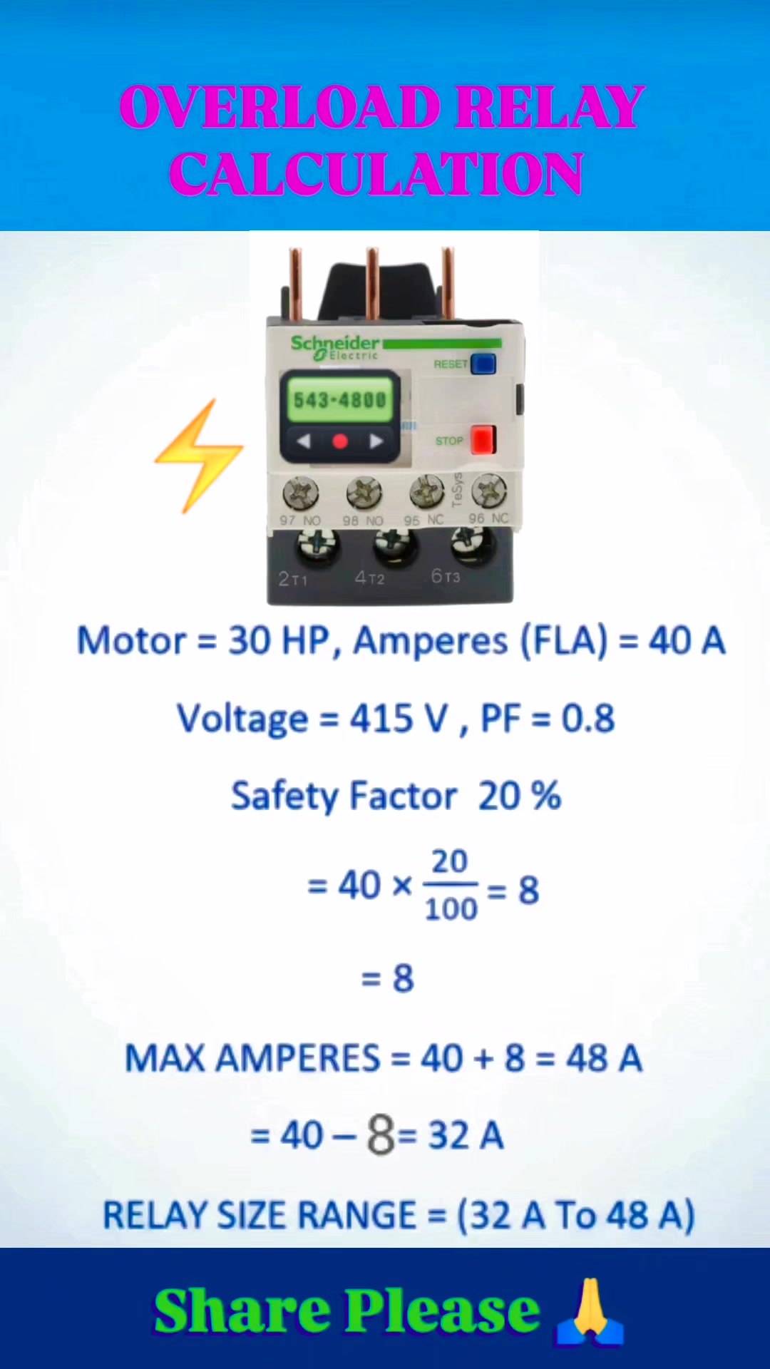 An electrical overload relay (either thermal or electronic) is a ...