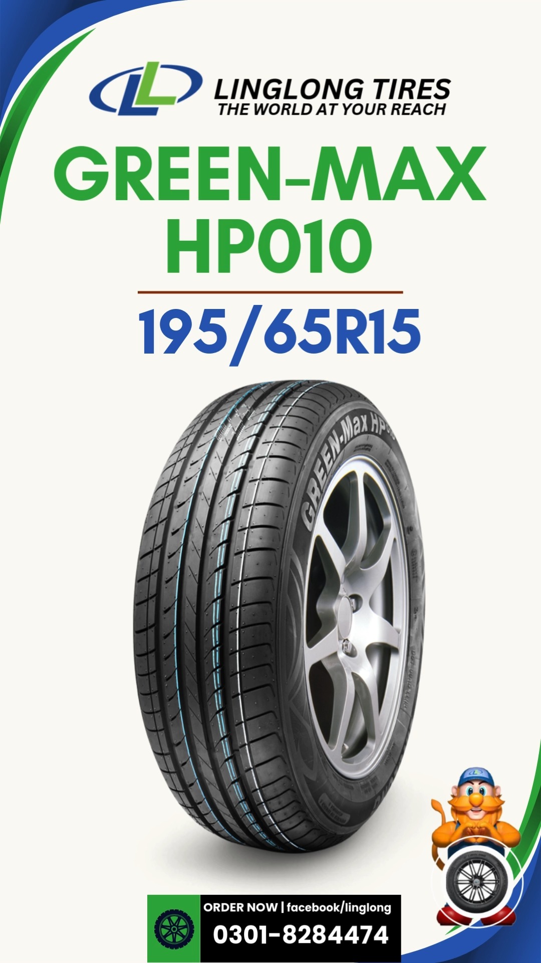 LINGLONG TIRE PAKISTAN 🌟 🚗 Size: 195/65R15 💎 Model: GREEN-MAX