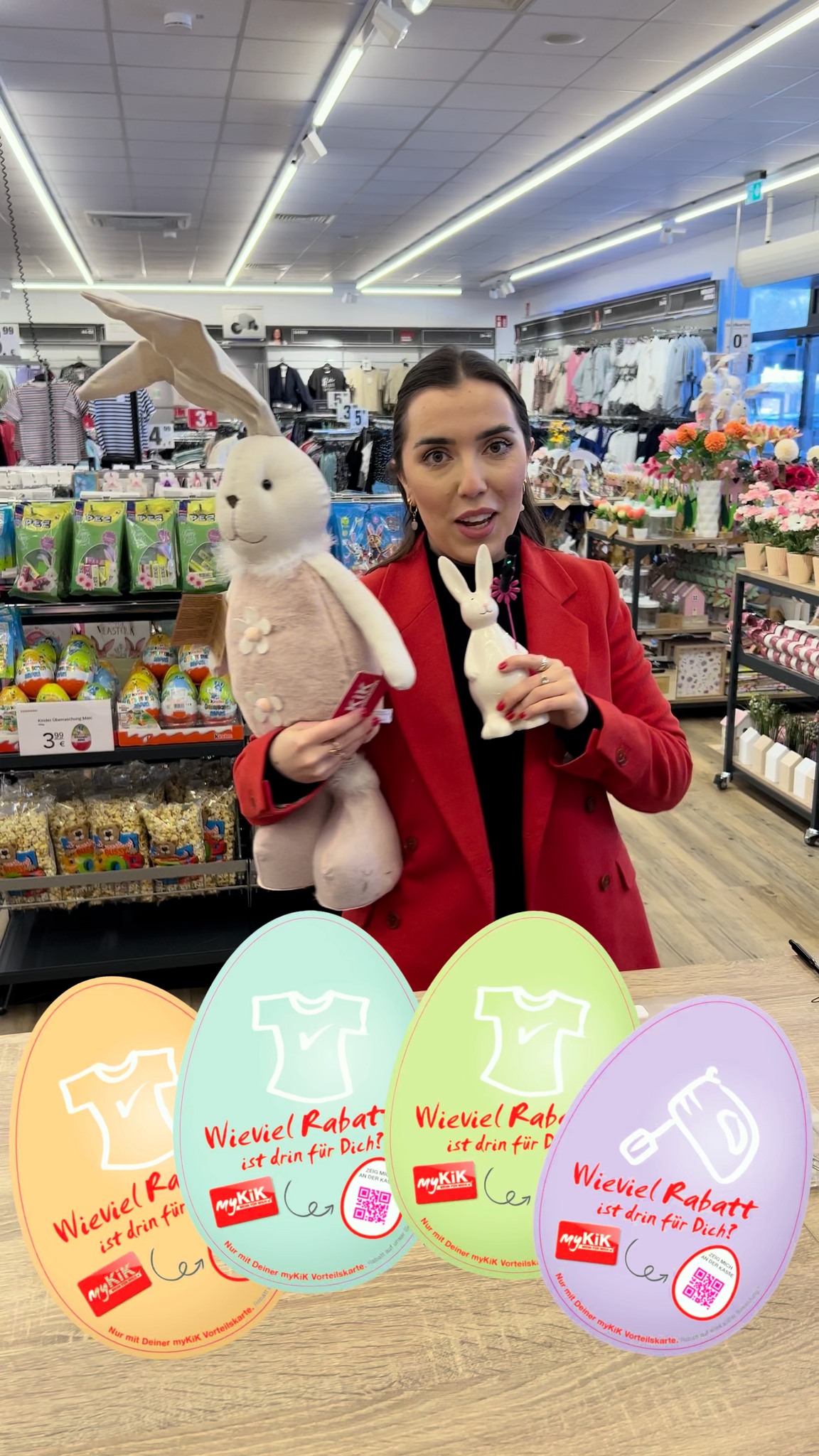 Der Osterhase war bei KiK und hat Ostereier mit bis zu 20% Rabatt versteckt! 🐰, Also: Schnapp dir deine Kids, auf in die Filiale und schon kann die große Ostereier-Suche beginnen!, Suche jetzt nach