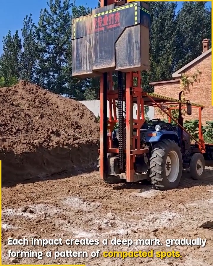 Heavy Drop Weight Compacts Construction Ground. #GroundCompaction # ...