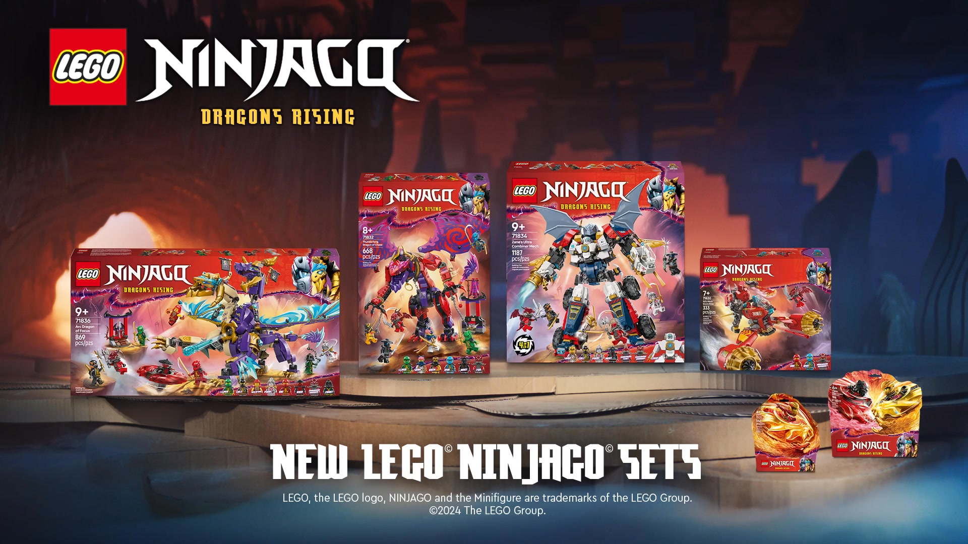 Team up with your ninja heroes and their powerful dragons to