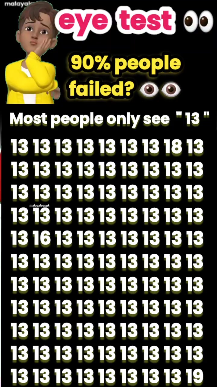 Find 4 different numbers 👁️ eye challenge 👁️ 👀 #fun #noblequiz # ...