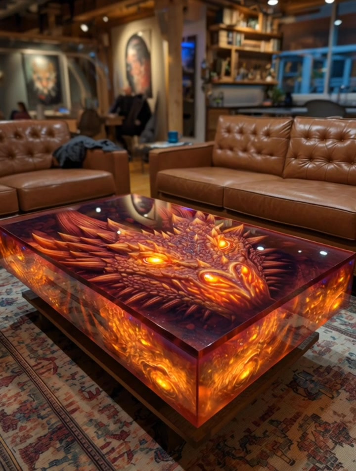 WOW, these Dragon Coffee Tables are INCREDIBLE!!! #epoxyresin # ...