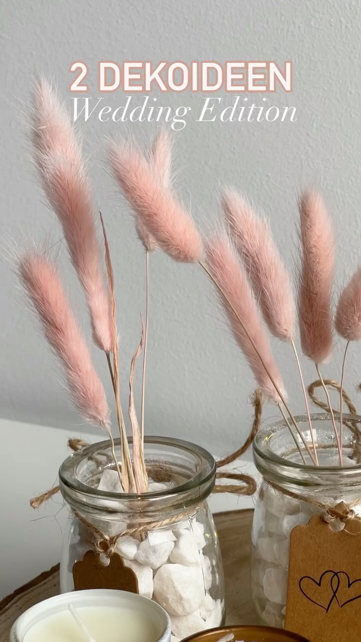 Seid ihr noch auf der Suche nach der perfekten Dekoidee für anstehende Hochzeiten? 💍✨ , Mit nur wenigen Artikeln haben wir ein wunderschönes Dekotablett gebastelt ❤️ Als kleine und preiswerte