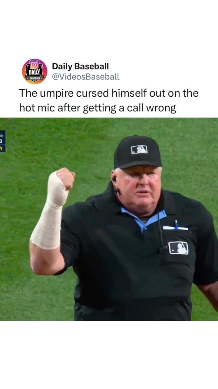 We love an accountable umpire… Bill Miller cursed himself out on the ...