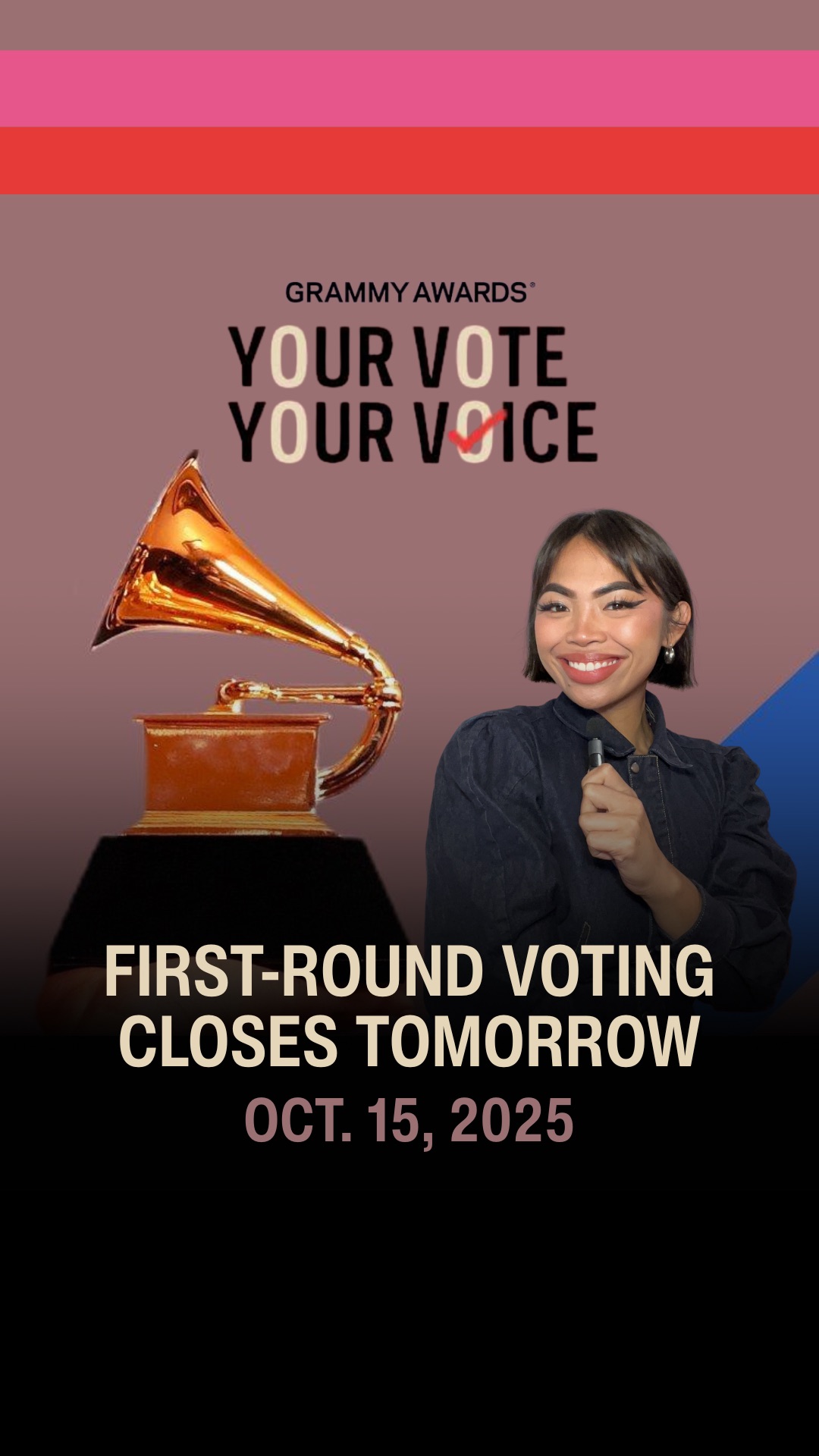 First Round voting for the 2026 #GRAMMYs closes tomorrow! 🏆 Before a ...