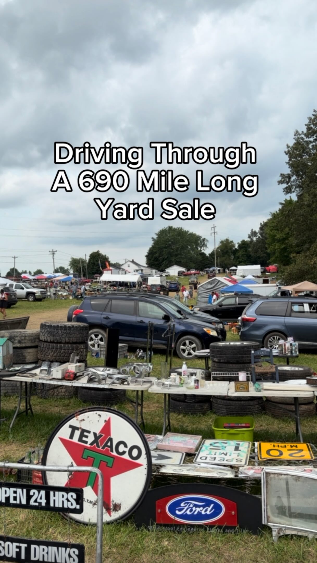 I drove through the longest yard sale in the world and it was the