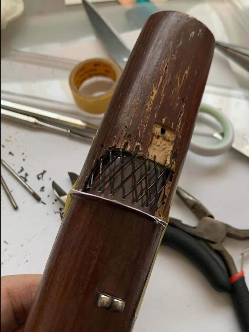 創作チャレンジ 友達が龍笛を入れるケース（管筒）のふたの部分が破損