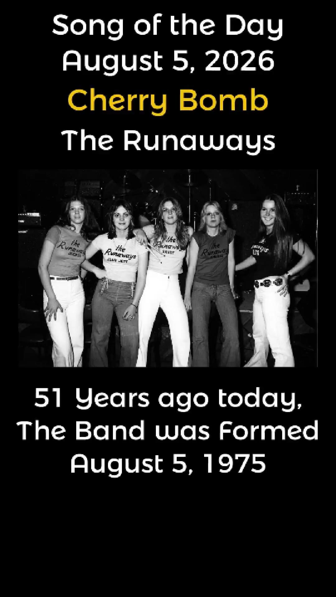 THE RUNAWAYS ' Cherry Bomb ' from the self-titled debut album 