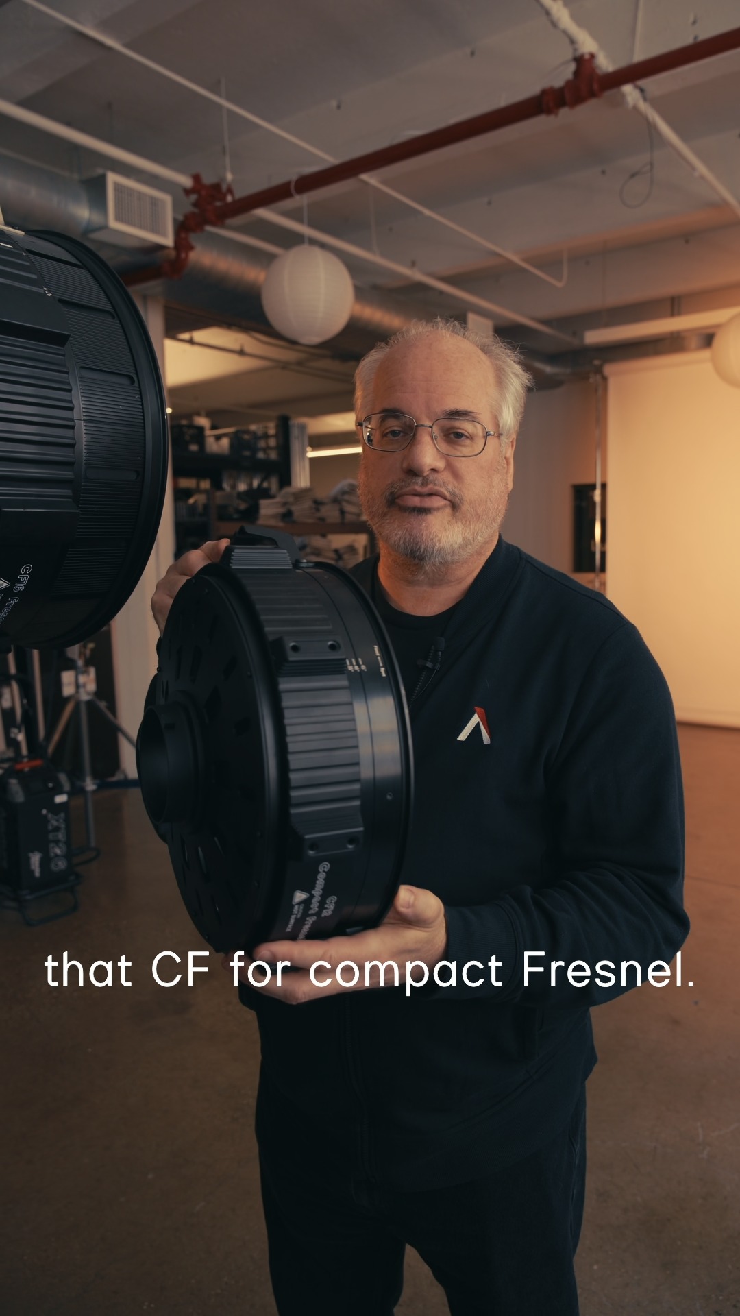 Aputure’s Mitch Gross shows off the new CF16 Fresnel lens for the STORM ...