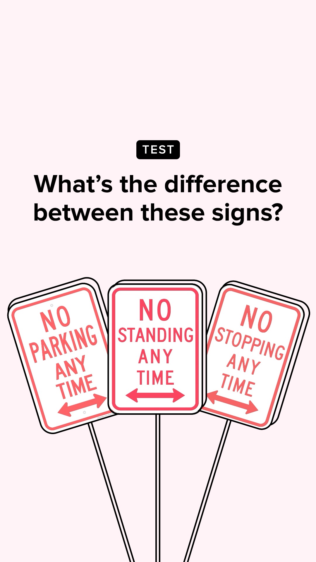 Parking signs test 🚫 Do you know the difference between No Parking, No ...