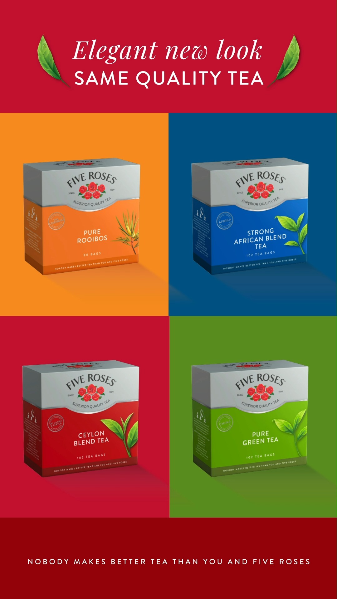 Introducing the revitalised Five Roses Core Range. A refined new pack ...