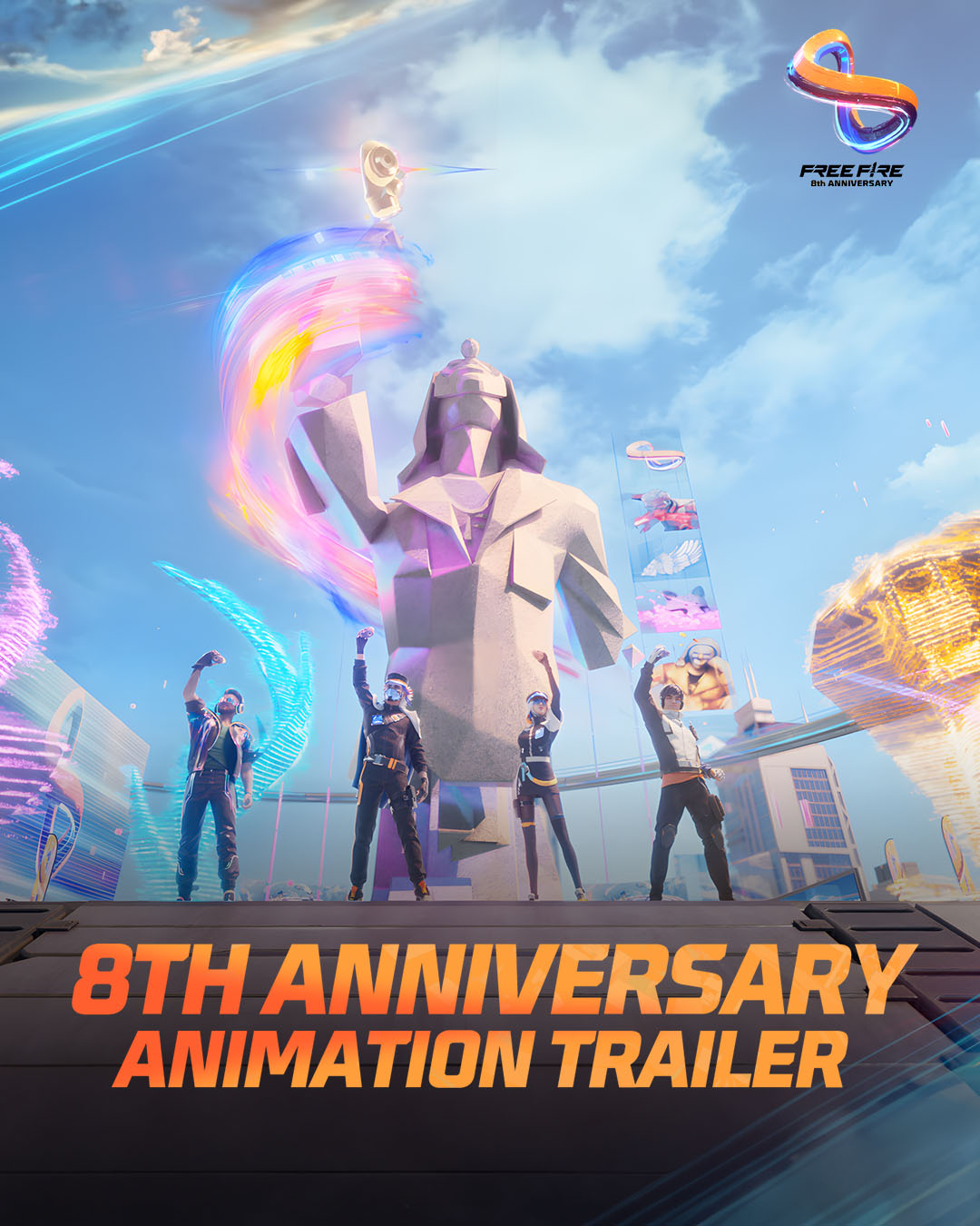 The Battle Continues | 8th Anniversary | Free Fire 8 years of