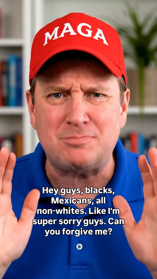 We're sorry for being white..... #maga #trump #republican #white # ...