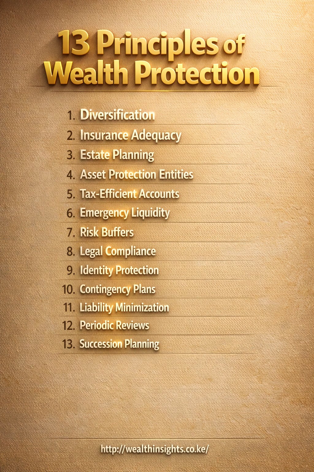 13 principles of wealth protection | Money Mastery 2.0 | Facebook