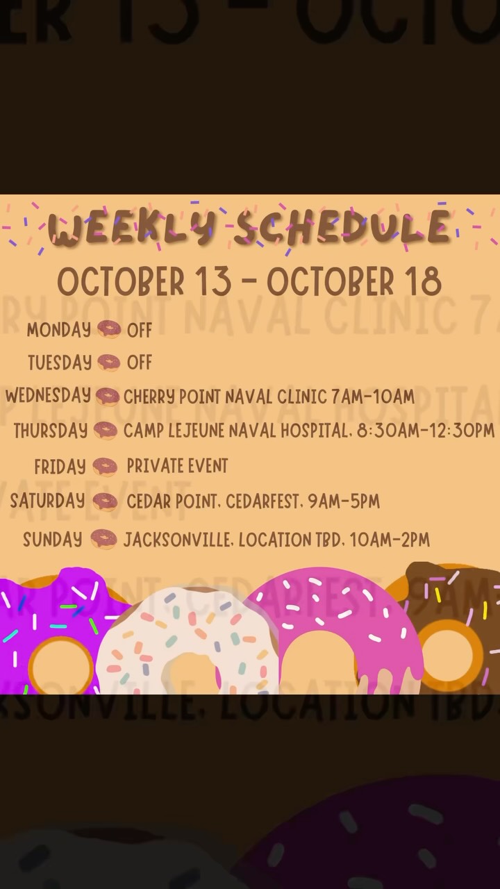 TCD WEEKLY SCHEDULE