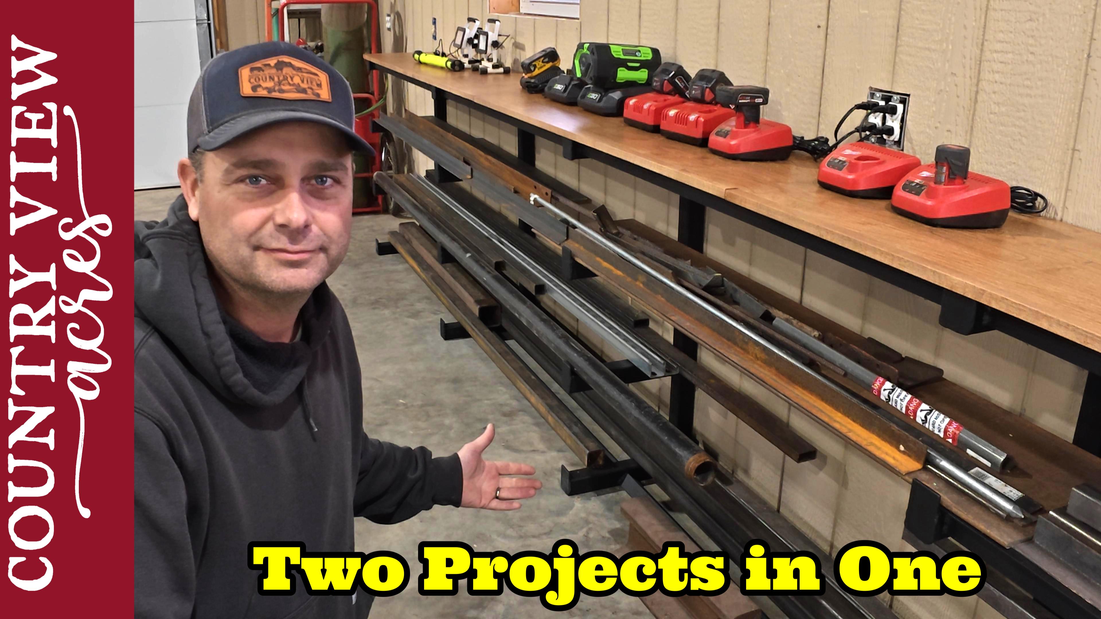 Combining a Metal Storage Rack and Workbench into One. Making a Metal ...
