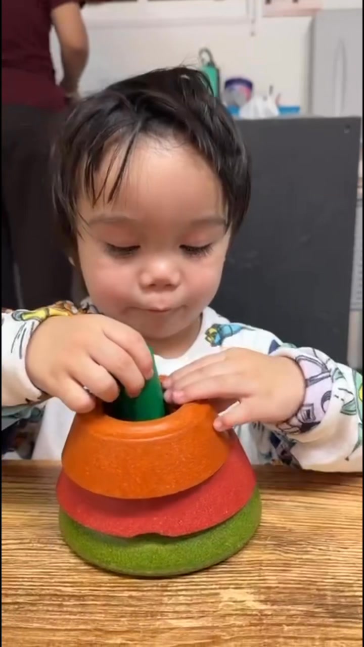 Montessori stacking toys are designed to develop children's cognitive ...
