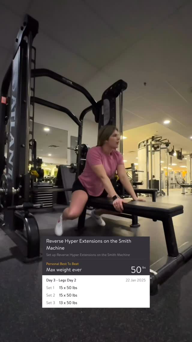 ️🍑 How To Set Up Reverse Hyper Extensions on the Smith Machine This ...