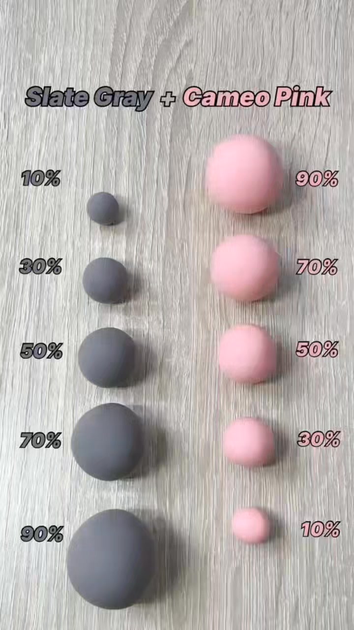 Satisfying color mix! Which side is your favorite-gray or pink? # ...