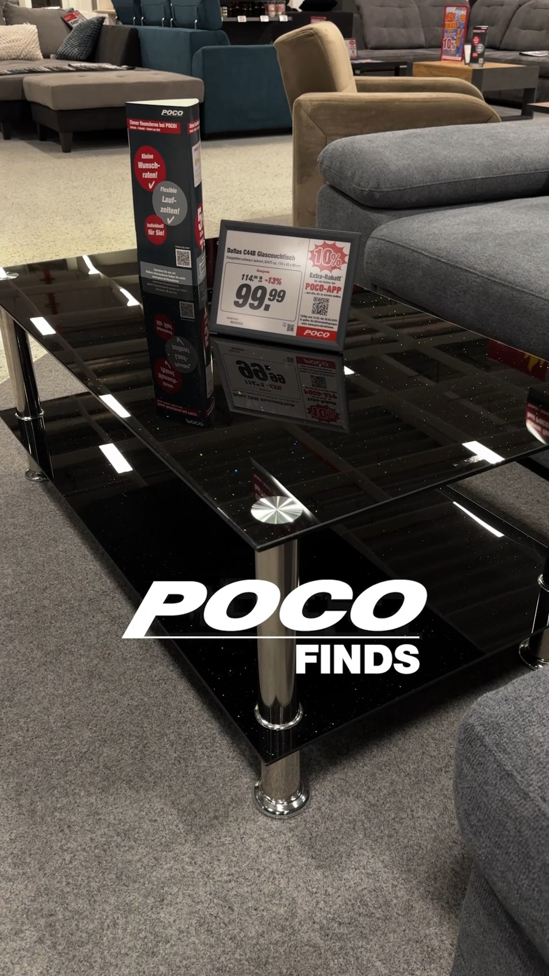 ✨🛋️ POCO Finds: Ein echter Hingucker! Dieser Couchtisch mit Glitzereffekt bringt Glamour in Dein Wohnzimmer und sorgt für stylische Akzente. 😍💎 Wer liebt auch ein bisschen Glitzer? 👇, #Glitzertisch