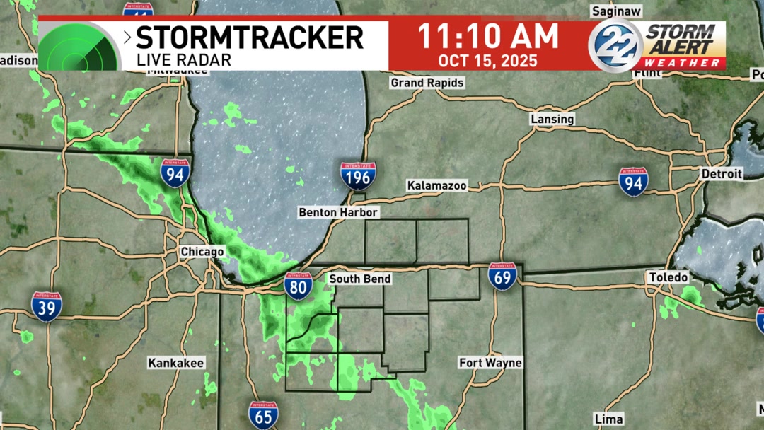 Here's a look at our Stormtracker Radar just after 11am. Cloudy skies ...