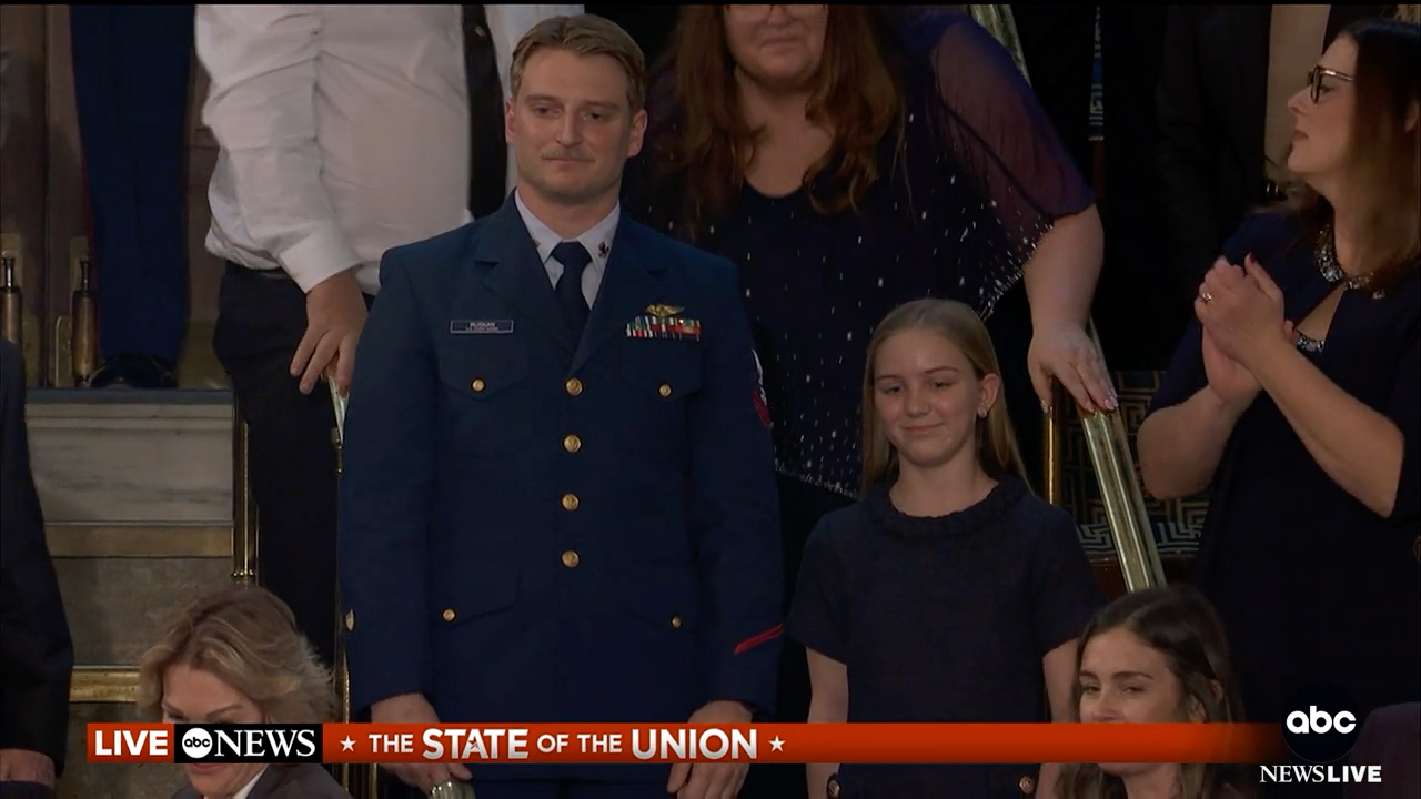 President Trump honors Coast Guard Petty Officer Scott Ruskan with the ...