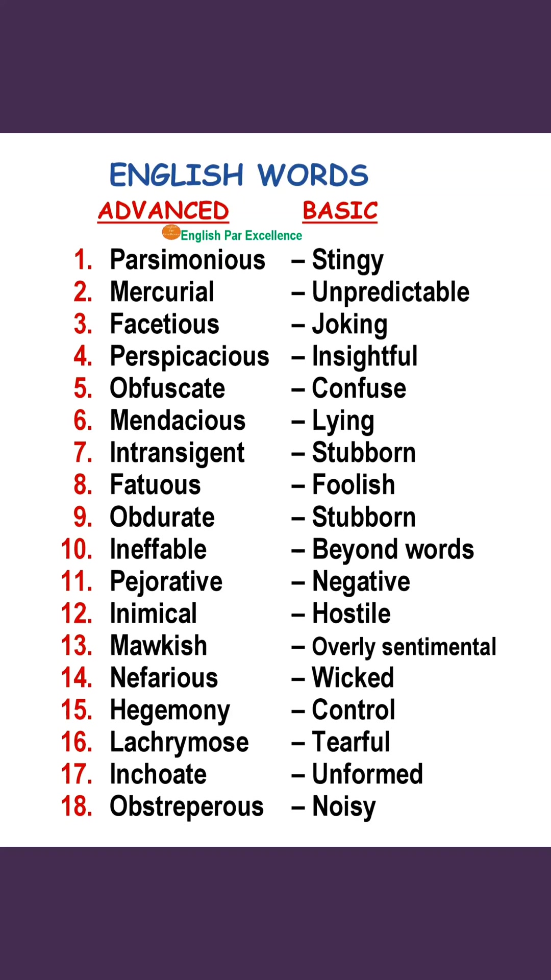 Advanced words & basic synonyms.💯🙂👌🏻 #english #education #fblifestyle # ...